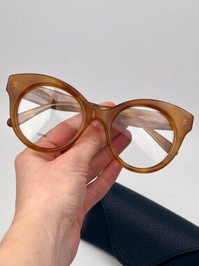 Loewe CURVY Women’s Eyeglasses – Blonde Havana Round Frame (LW50074I 053)